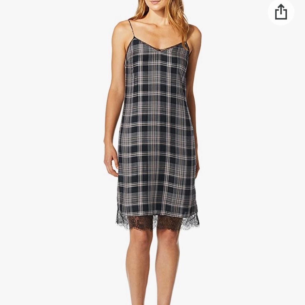 Paige plaid Nereyda dress with lace trim. Brand new. Size small.